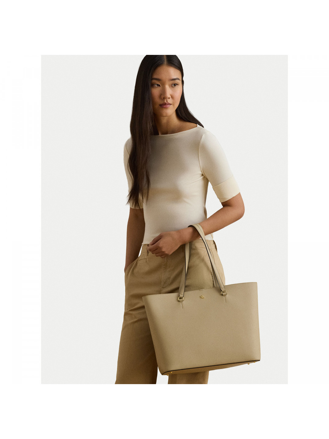 Kabelka LAUREN RALPH LAUREN 431911655015 Béžová